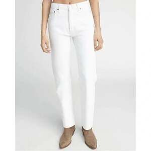 Re/Done High Rise Loose Jeans US 28 EU 38 Womens White Cotton Denim $368
